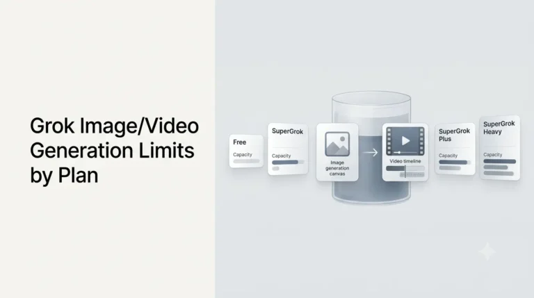 Grok image/video generation limits and usage across different plans.